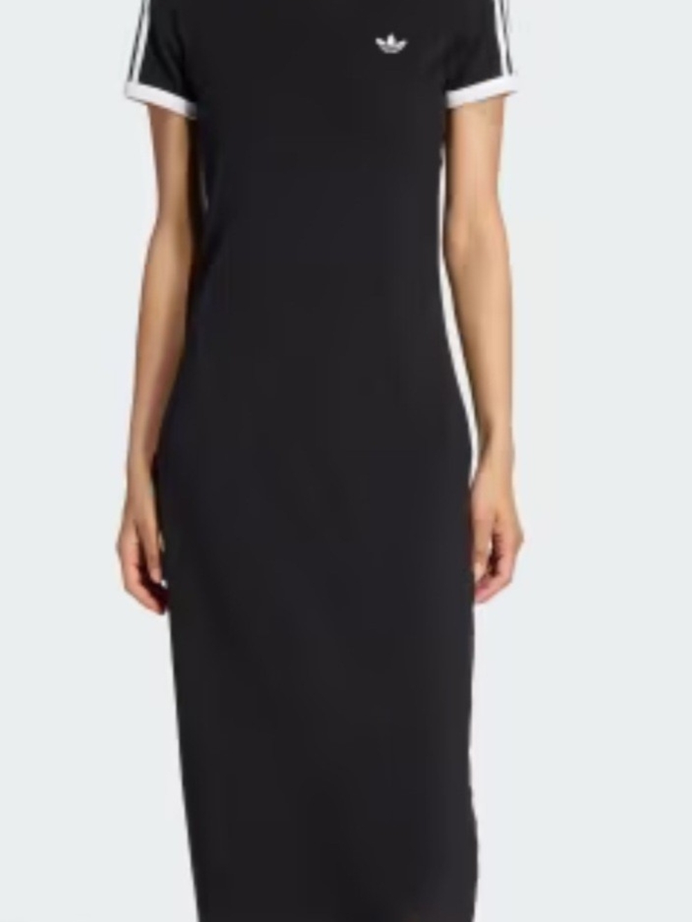 Adidas Women Originals 3-Stripes Slim Dress Black & White Large
